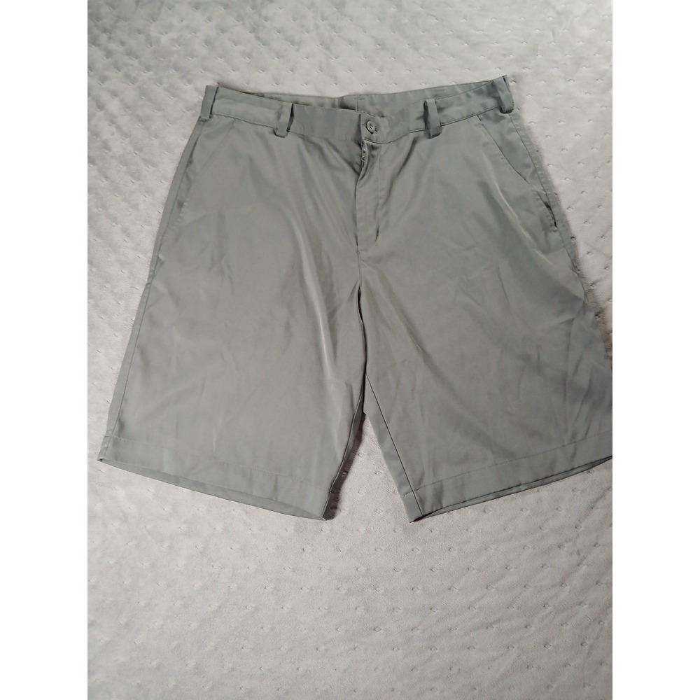 Nike Golf Dri-FIT Shorts Mens 34 Gray Flat Front Performance Golfing Activewear